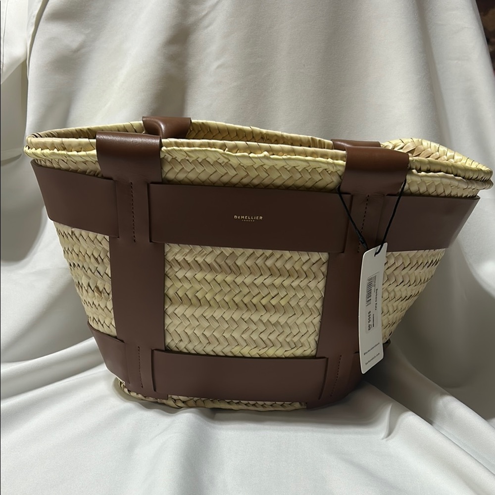 DeMellier Tan and Brown Woven Tote